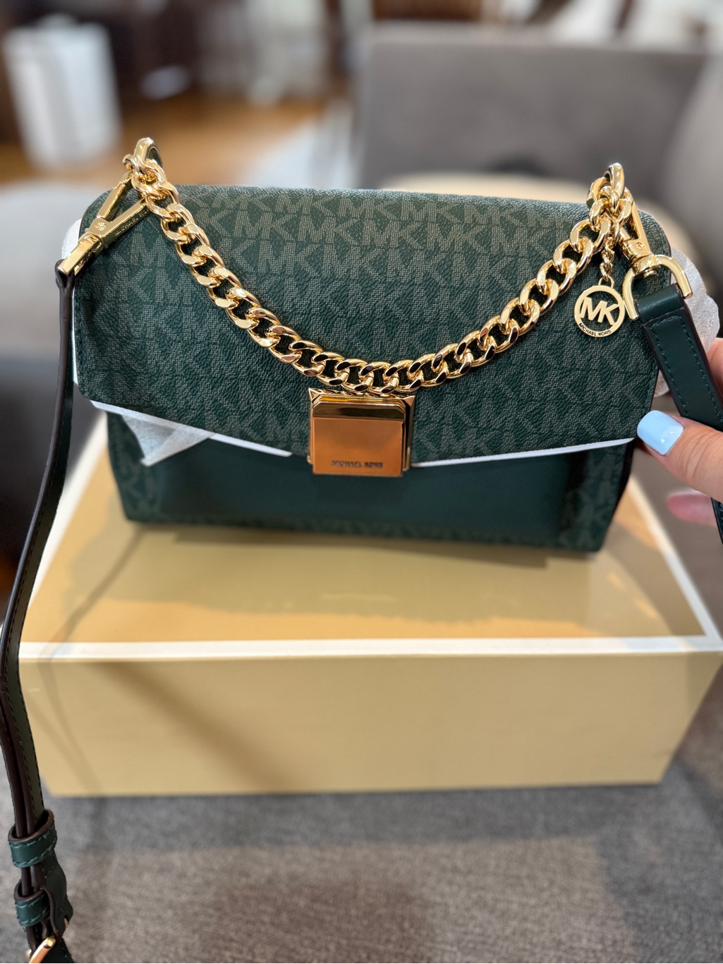 Michael Kors Lita Medium Two-Tone Logo Crossbody Bag - New